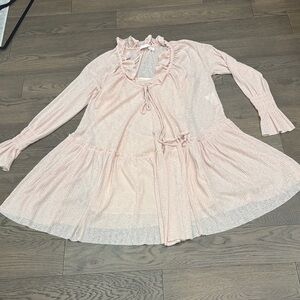 See By Chloe Blush Ruffle Dress